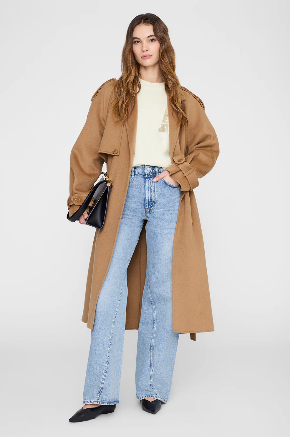 Miles Sweatshirt Letterman - Cream | Anine Bing