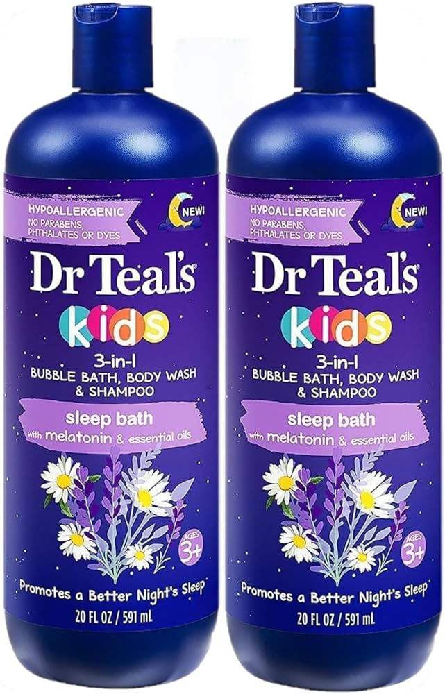 Dr. Teals Kids 3 in 1 Foaming Bath Gift Set (2 Pack, 20oz Ea) - Kids 3 in 1 Bubble Bath, Body Was... | Amazon (US)