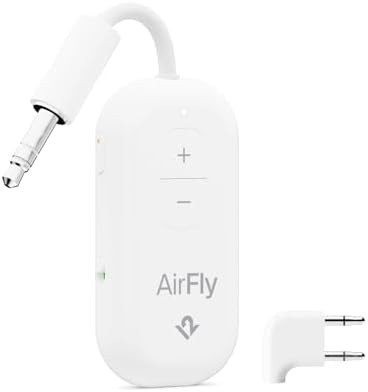 AirFly Pro 2 Deluxe – Bluetooth Adapter for Airplane, Pair 2 AirPods or Wireless Headphones –... | Amazon (US)
