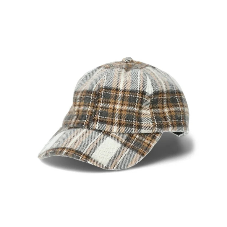 Time and Tru Women's Plaid Multi-Colorcolor Baseball Hat, White | Walmart (US)