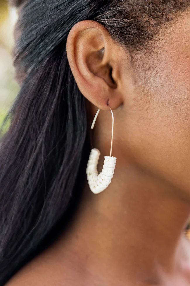 Wonderful Thought Rattan Half Earrings FINAL SALE | Pink Lily