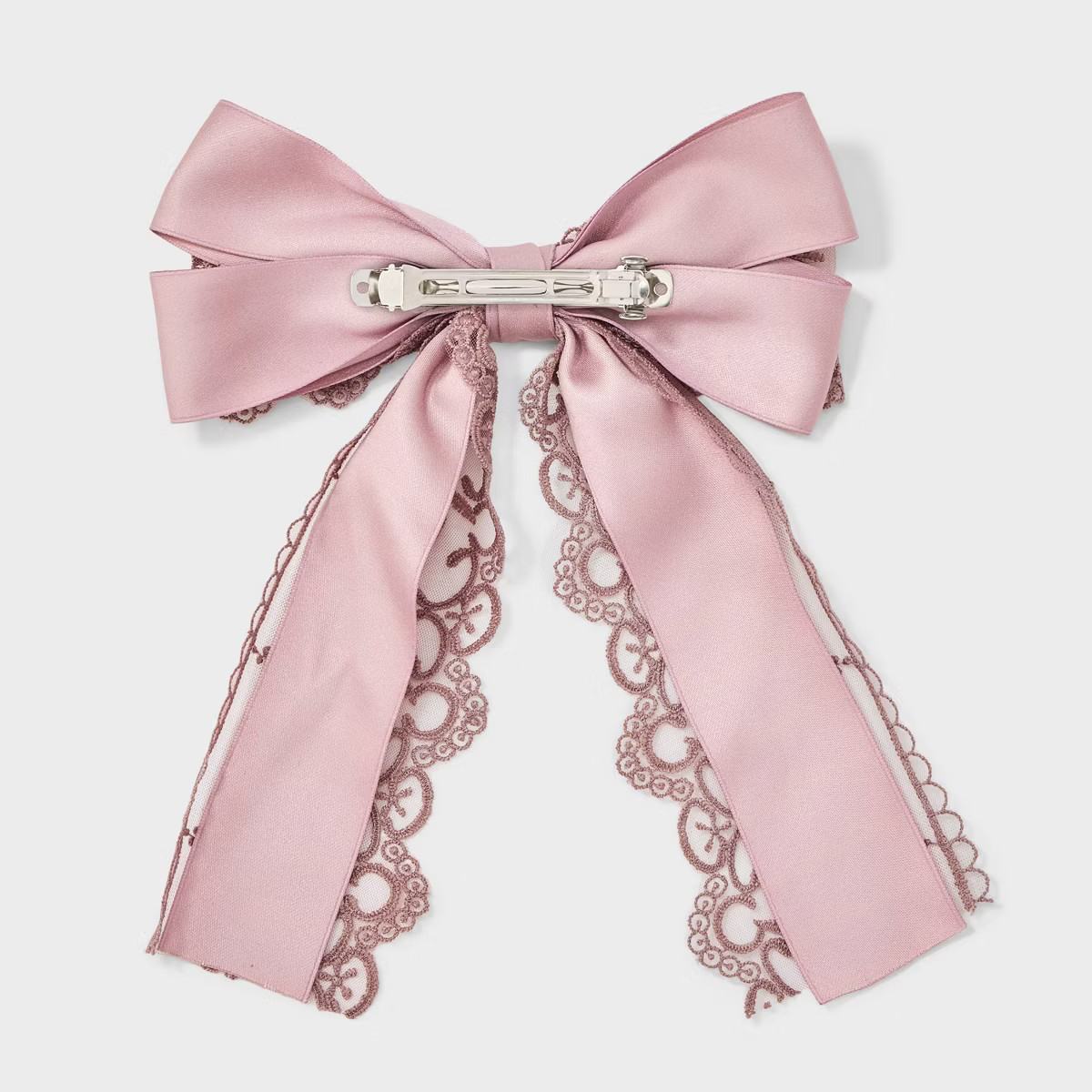 Lace Double Bow Hair Barrette - Wild Fable™ Mauve | Target