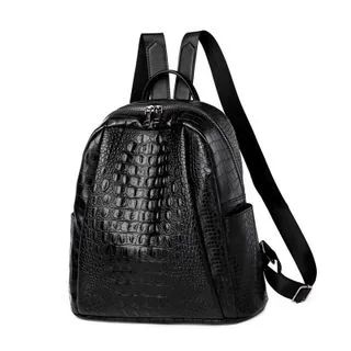 Croc Grain Faux Leather Backpack | YesStyle Global