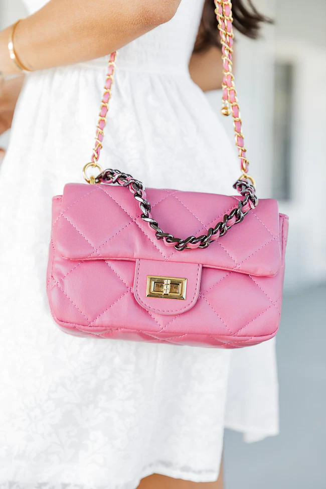 Forever Falling Pink Quilted Purse | Pink Lily