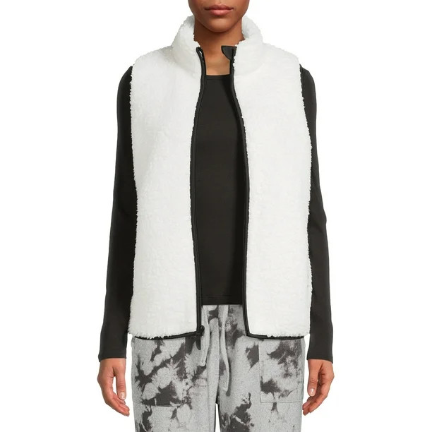 Time And Tru Women's and Plus Sherpa Vest - Walmart.com | Walmart (US)