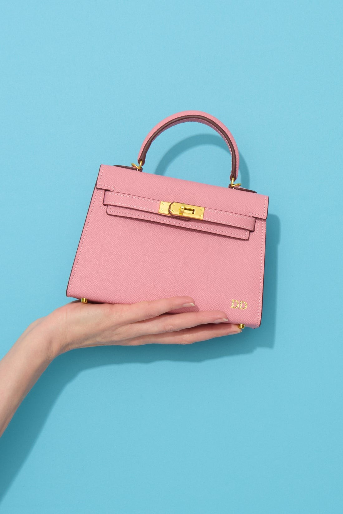 Lily & Bean Hettie Mini Bag - Blush Pink with Initials and Patterned S | Lily and Bean