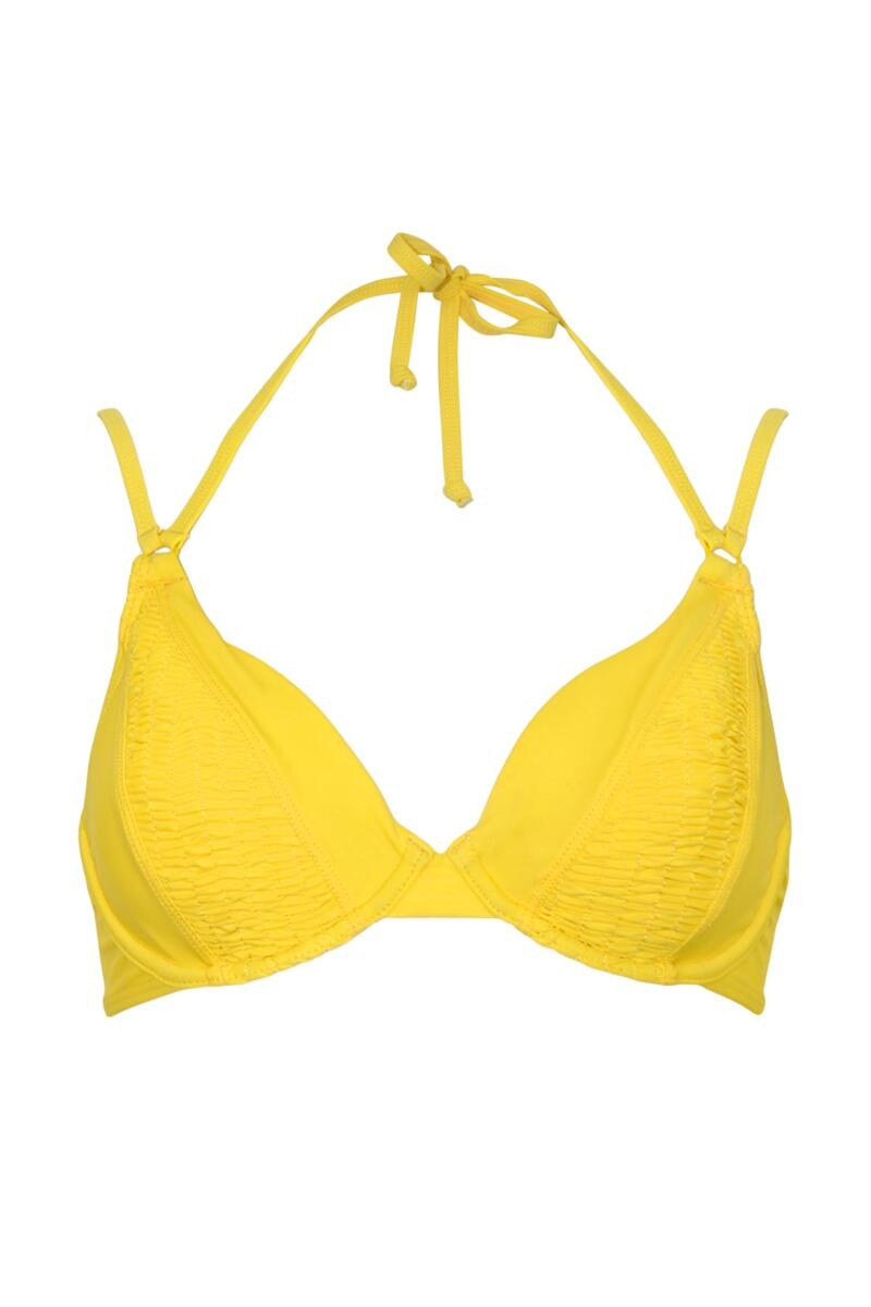 Gold Coast Underwired Double Strap Non-Padded Top - Yellow | Pour Moi