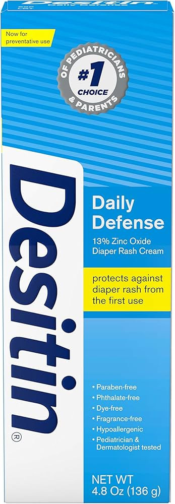 Desitin Daily Defense Baby Diaper Rash Cream with Zinc Oxide to Treat, Relieve & Prevent diaper r... | Amazon (US)