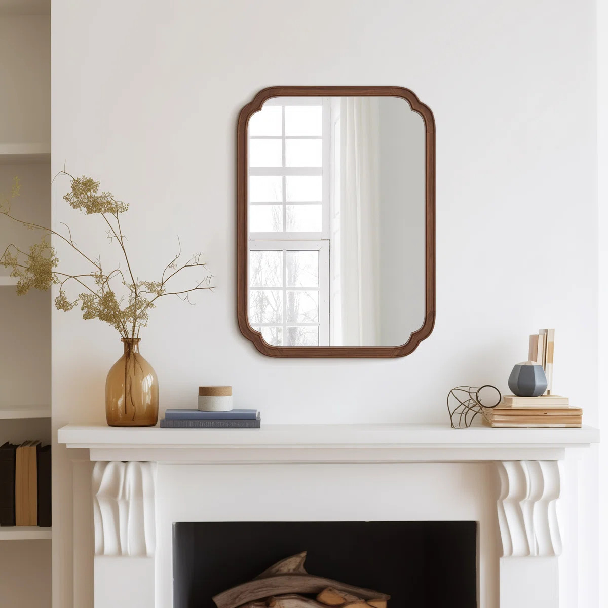 Ali Wood Accent Wall Mirror for Bathroom, Farmhouse Mirror Decorative Mirror | Wayfair North America