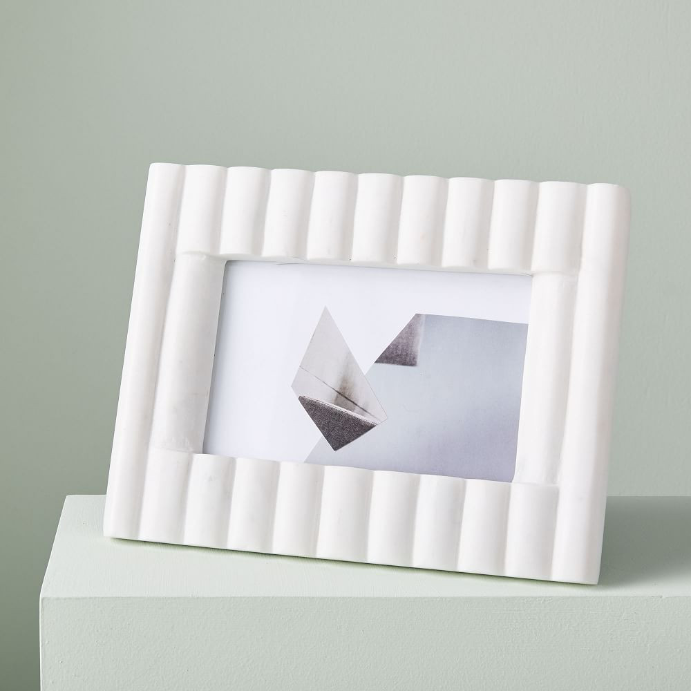 Textured Marble Frame, Circle | West Elm (US)