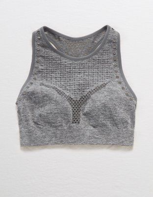 Aerie Chill Seamless High Neck Bralette | American Eagle Outfitters (US & CA)