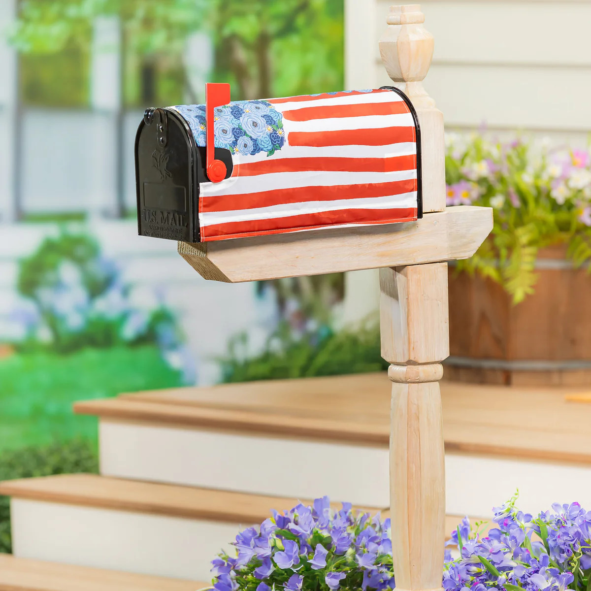 American Classic Floral Flag Mailbox Cover | My Evergreen