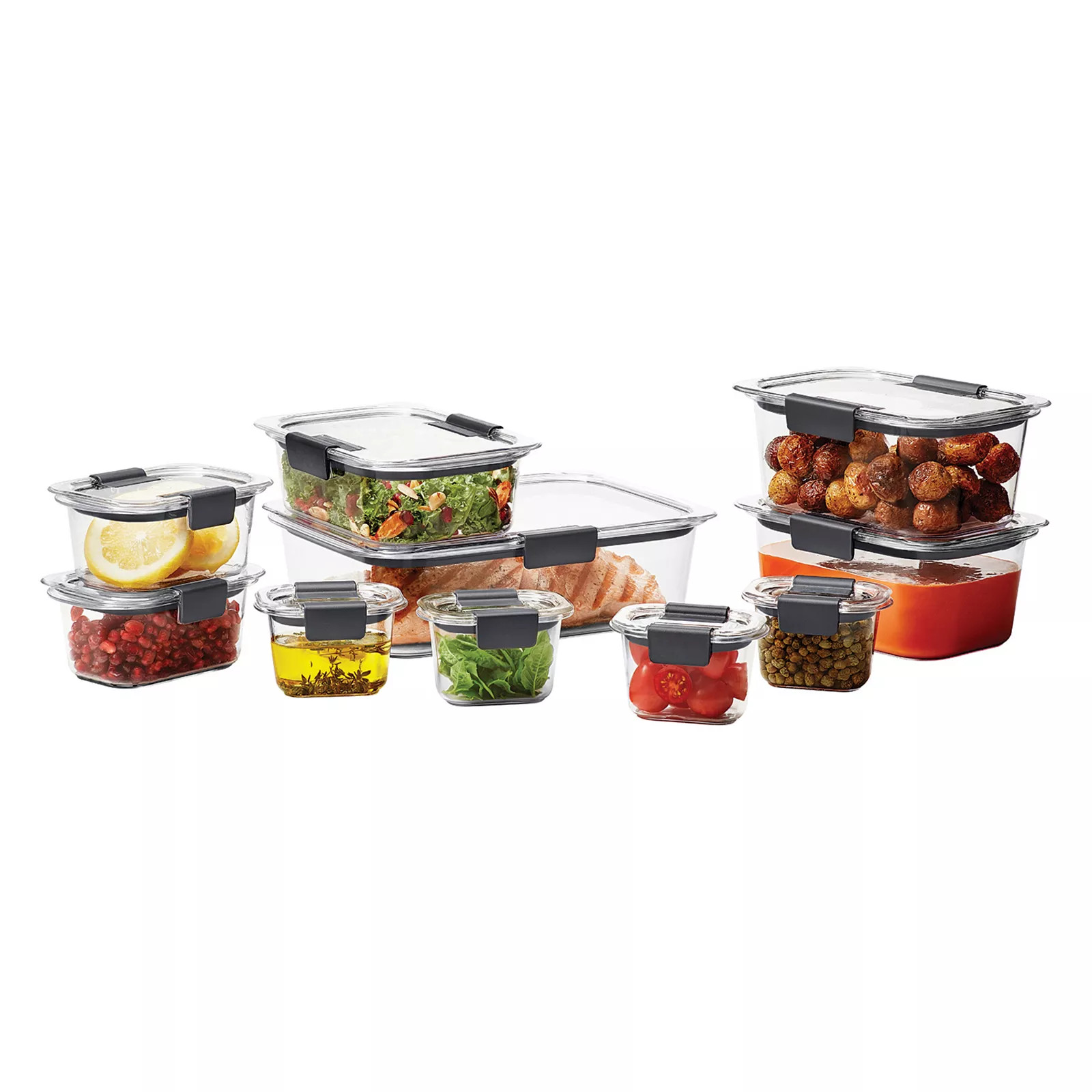 Rubbermaid Brilliance 20-pc. Food Storage Container Set, Multi | Kohl's