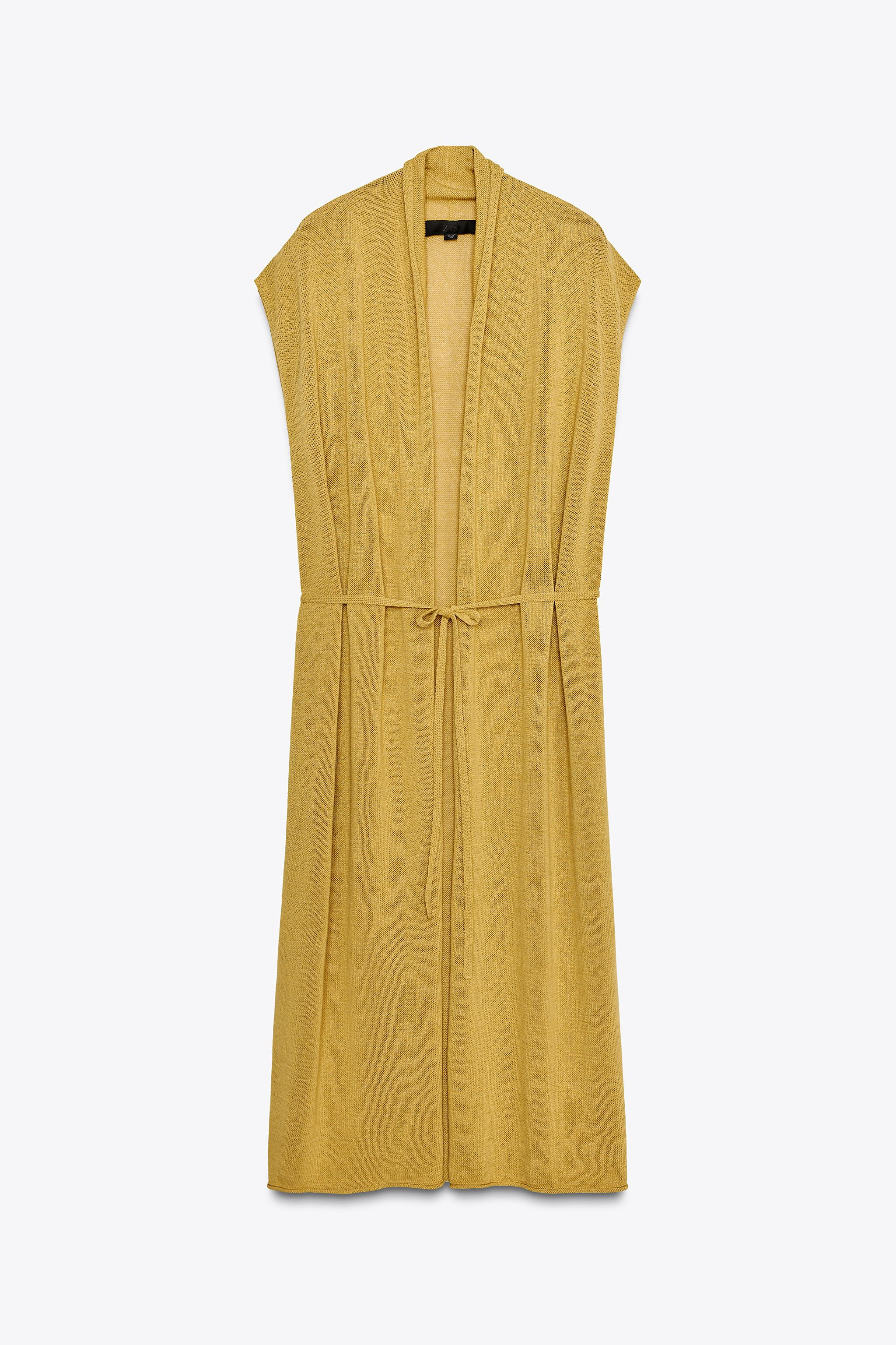 LONG LINEN KNIT VEST | Zara US