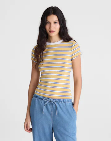 The '90s Crewneck Tee in Compact Cotton | Madewell