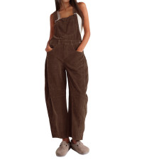 AMEBELLE Corduroy Overalls for Women Barrel Wide Leg Bib Corduroy Pants Women Adjustable Romper J... | Amazon (US)