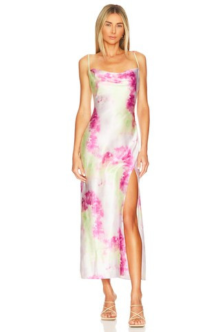superdown Krystal Slit Maxi Dress in Pink Tie Dye from Revolve.com | Revolve Clothing (Global)