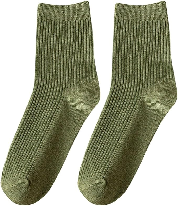 Little Christmas Stockings All Cotton Solid Color Comfortable And Breathable Stacked Socks Autumn... | Amazon (UK)