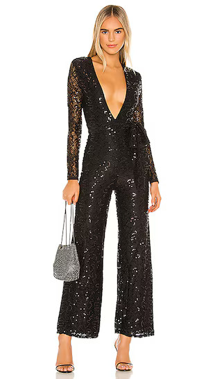 Leighton Jumpsuit in Black | Revolve Clothing (Global)