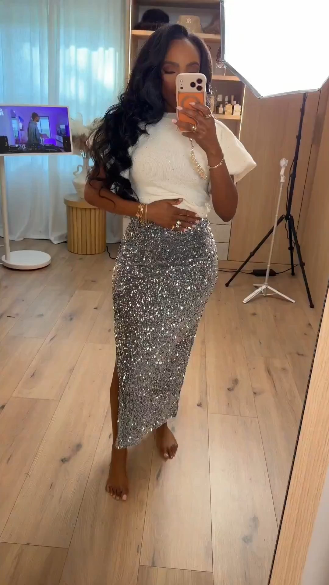 Holiday sparkle on a budget — this @Walmart look brings all the festive glam without the price tag. The sequin skirt moves beautifully and pairs effortlessly with a simple white top for an elevated holiday vibe.

Perfect for holiday parties, family gatherings, and NYE-ready moments.

📏 Sizing: Small
Height — 5’4” | 138 lbs | Bust — 34D | Waist — 27” | Hips — 40” | Jeans/Pants — 27 Long or 4 Long

Tap to get details. Everything linked below for easy shopping  

holiday outfits, sequin skirt outfit, affordable holiday fashion, Walmart Black Friday finds, festive outfit ideas

Follow me on Instagram and YouTube @kirasfashionfinds

#LTKootd #LTKHoliday #LTKPetite