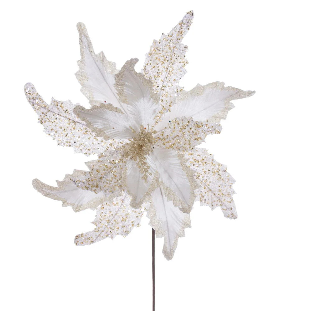 Primrue 18" x 20" Grand Velvet Poinsettia Stem. It includes two pieces per bag. (Set of 2) | Wayfair North America