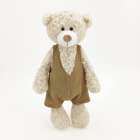 MR VIVICARE 13.5" Cream Beige Bear Stuffed Animals for Kids and New Born Babies,Knitted Dressed S... | Amazon (US)