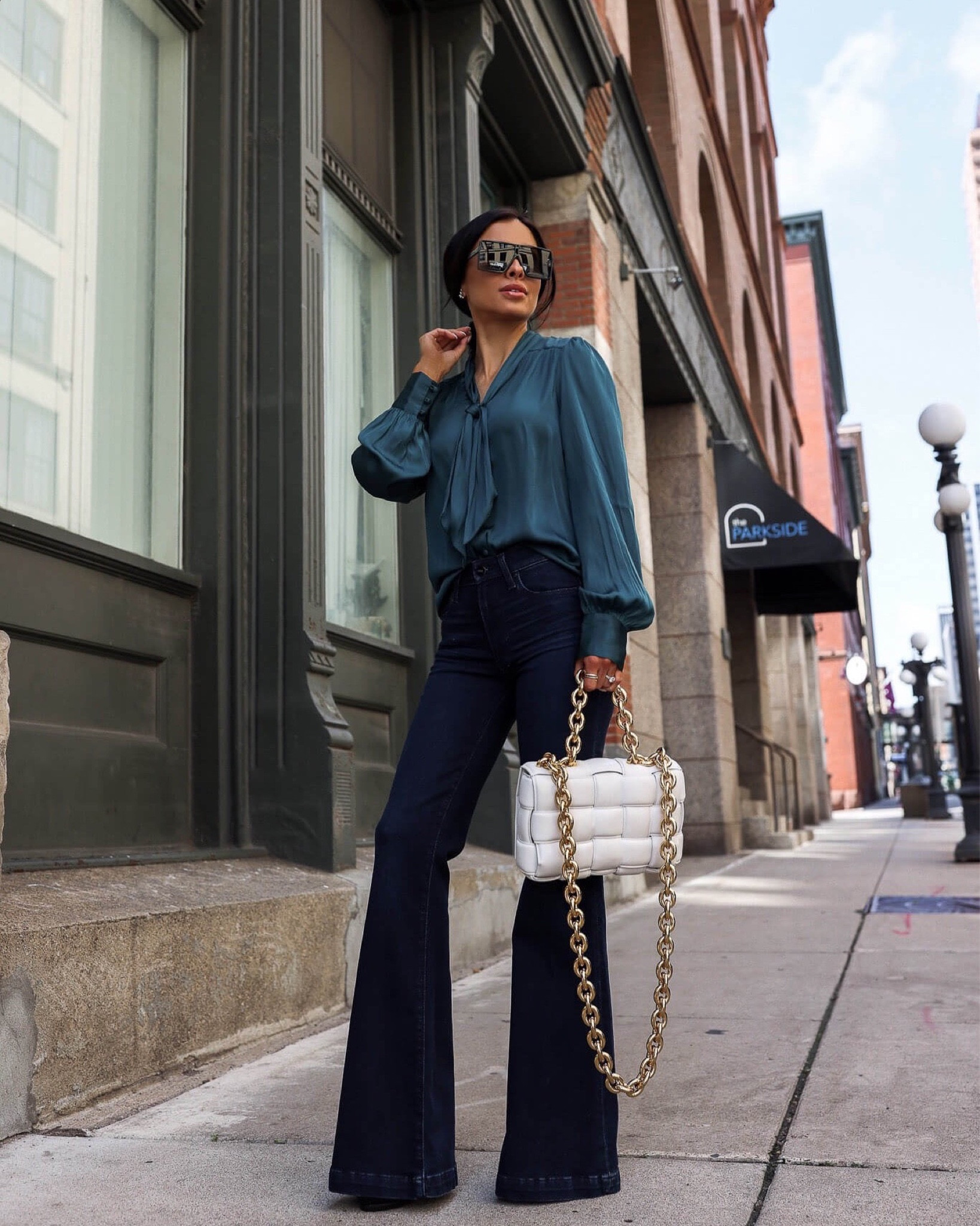 Spring outfit ideas
Nordstrom tie neck blouse
Paige flared jeans 



#LTKworkwear #LTKstyletip #LTKFind