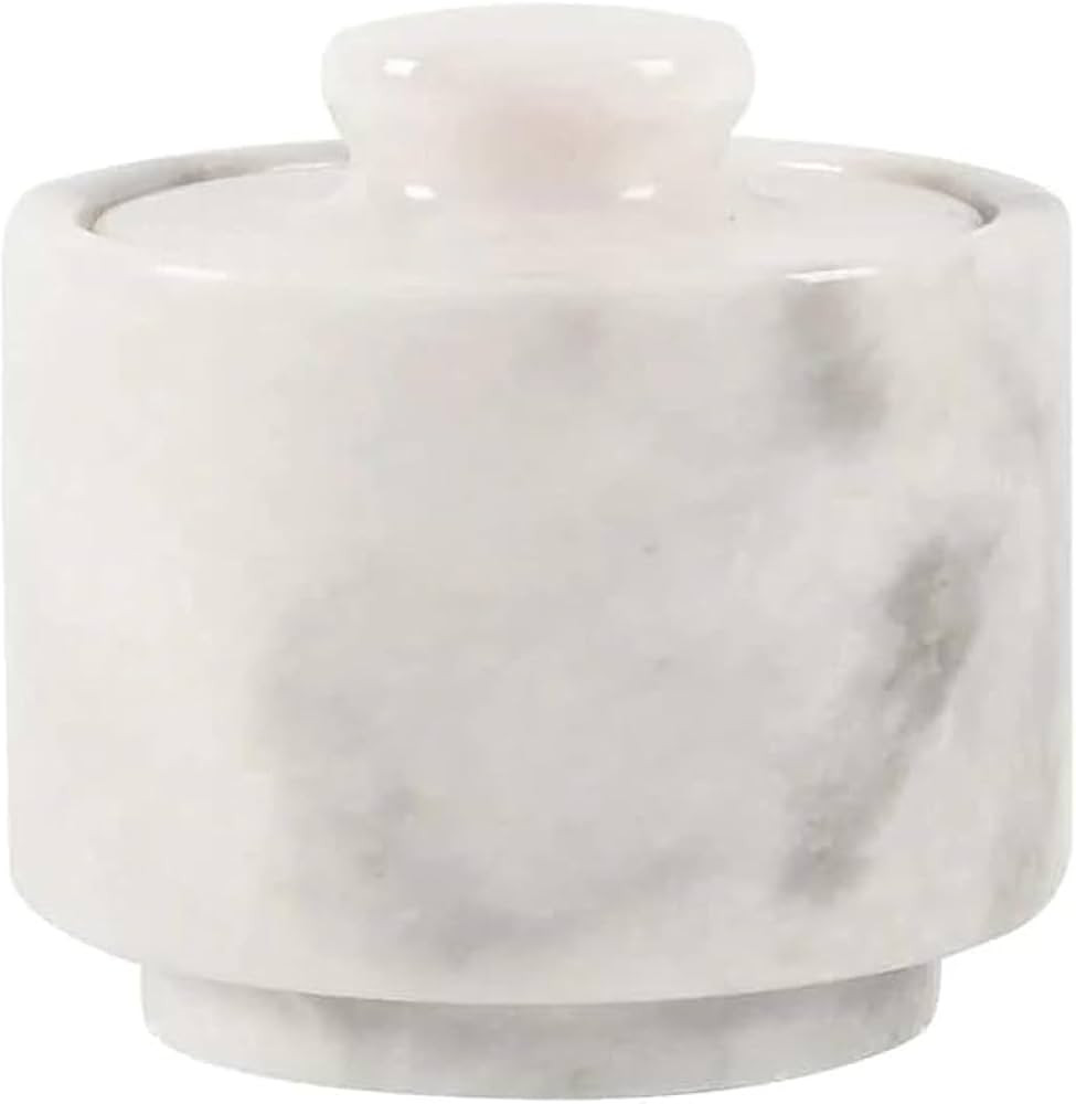 MARBLOUS KRAFTS Stylish Marble Sugar Dispenser 3.5 oz Salt Cellar, Salt Container and Marble déc... | Amazon (UK)