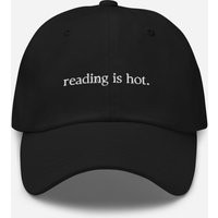 Reading Is Hot Hat - For Bookworms, Book Fans & Readers Cotton Embroidered Cap | Etsy (CAD)