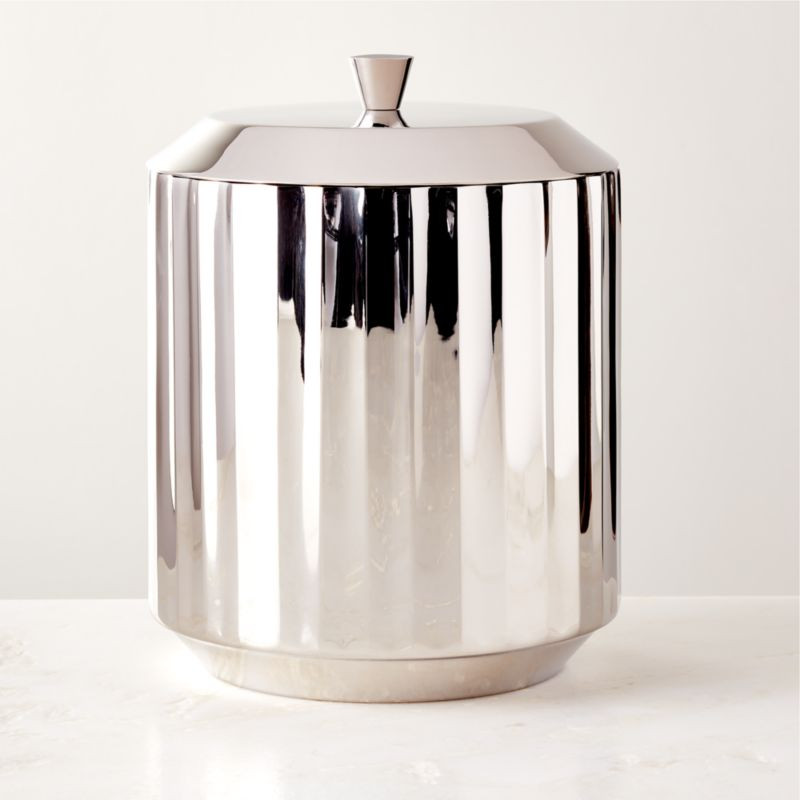 Milano Modern Stainless Steel Ice Bucket + Reviews | CB2 | CB2
