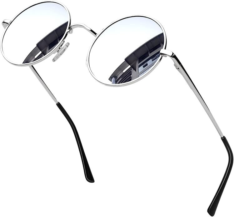 KANASTAL Round Sunglasses Polarized for Men Women Steampunk Retro Metal Classic Hippie Style Circ... | Amazon (US)