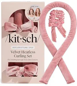 Kitsch Velvet Heatless Curls Overnight Set - Terracotta | Amazon (US)