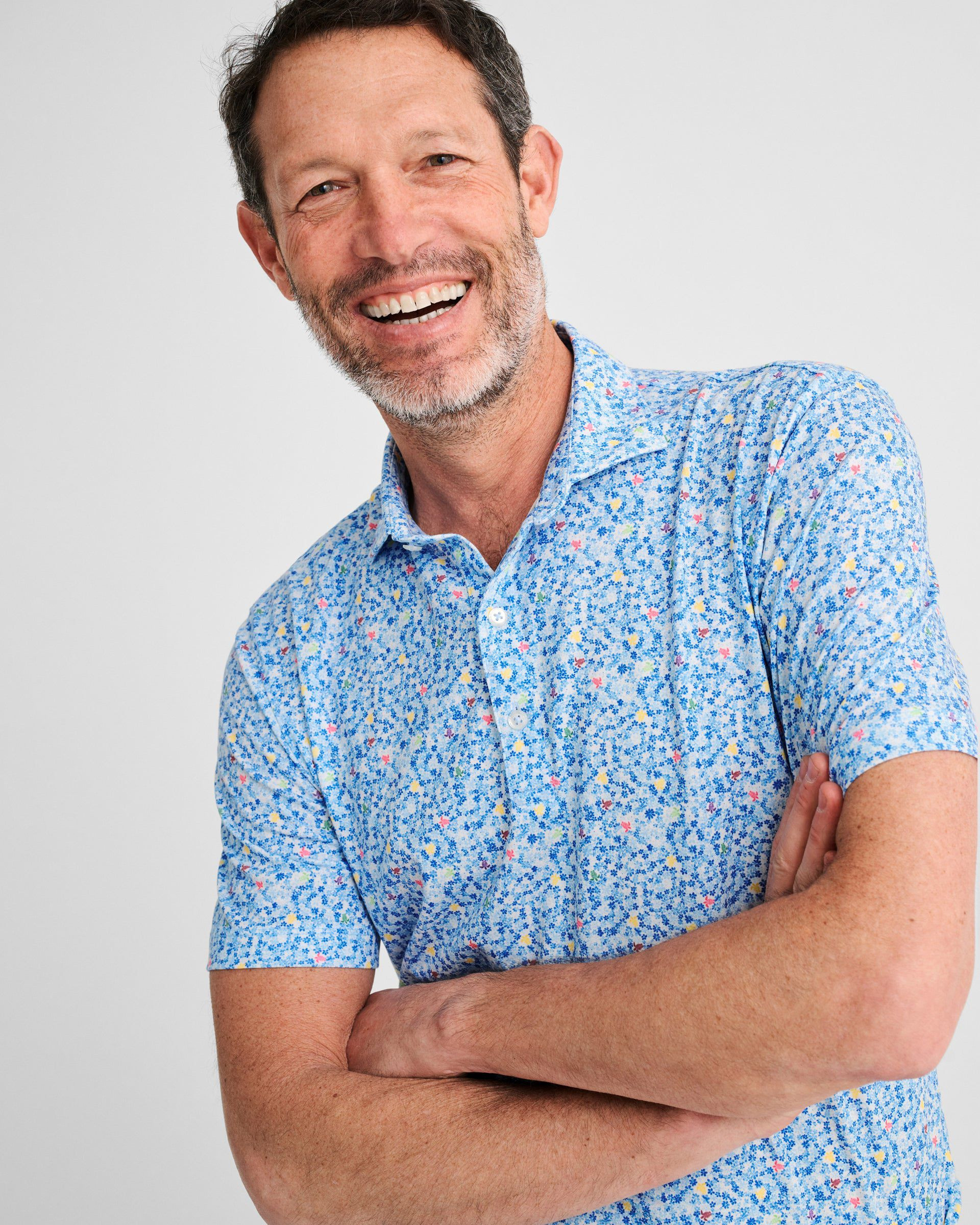 Tuck Printed Polo | johnnie O