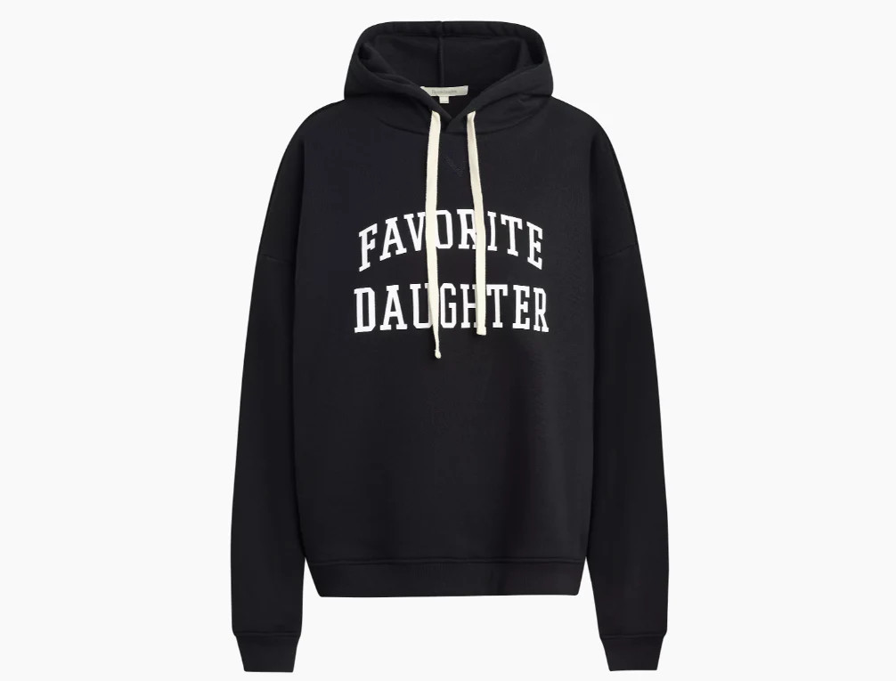 Favorite Daughter Women's The Collegiate Hoodie, Black | Shop Simon