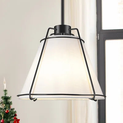 Leibuy 1 - Light Brass Pendant  Metal Chandelier Fabric Shade | Wayfair North America