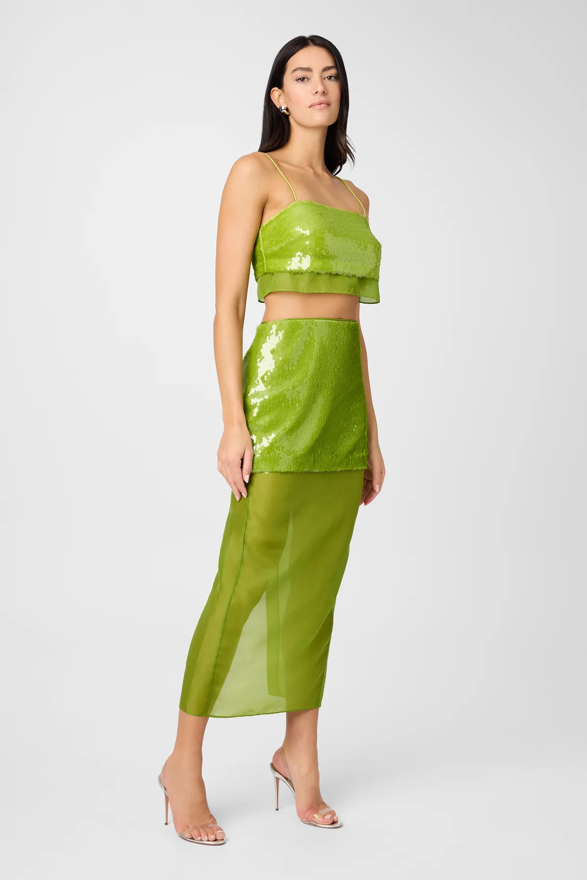 Aurora Organza Layered Skirt | Toccin