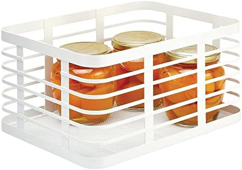 Amazon.com: mDesign Modern Decor Metal Wire Food Organizer Storage Bin Basket for Kitchen Cabinet... | Amazon (US)