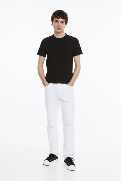 Slim Fit Round-necked T-shirt | H&M (US + CA)