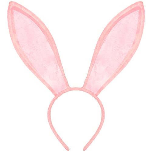 Funcredible Bunny Ears Headband - Plush Bendable Rabbit Ears for Women and Kids - Pink Rabbit Costume Accessory for Cosplay - Floppy Bunny Ears | Amazon (US)