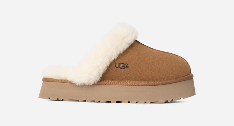 UGG® Women's Disquette Sheepskin Slippers in Chestnut, Size 11 | UGG (US)