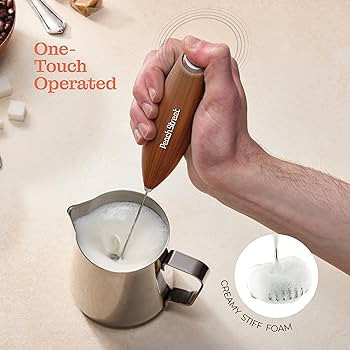 Powerful Handheld Milk Frother, Mini Milk Foamer, Battery Operated (Not included) Stainless Steel... | Amazon (US)
