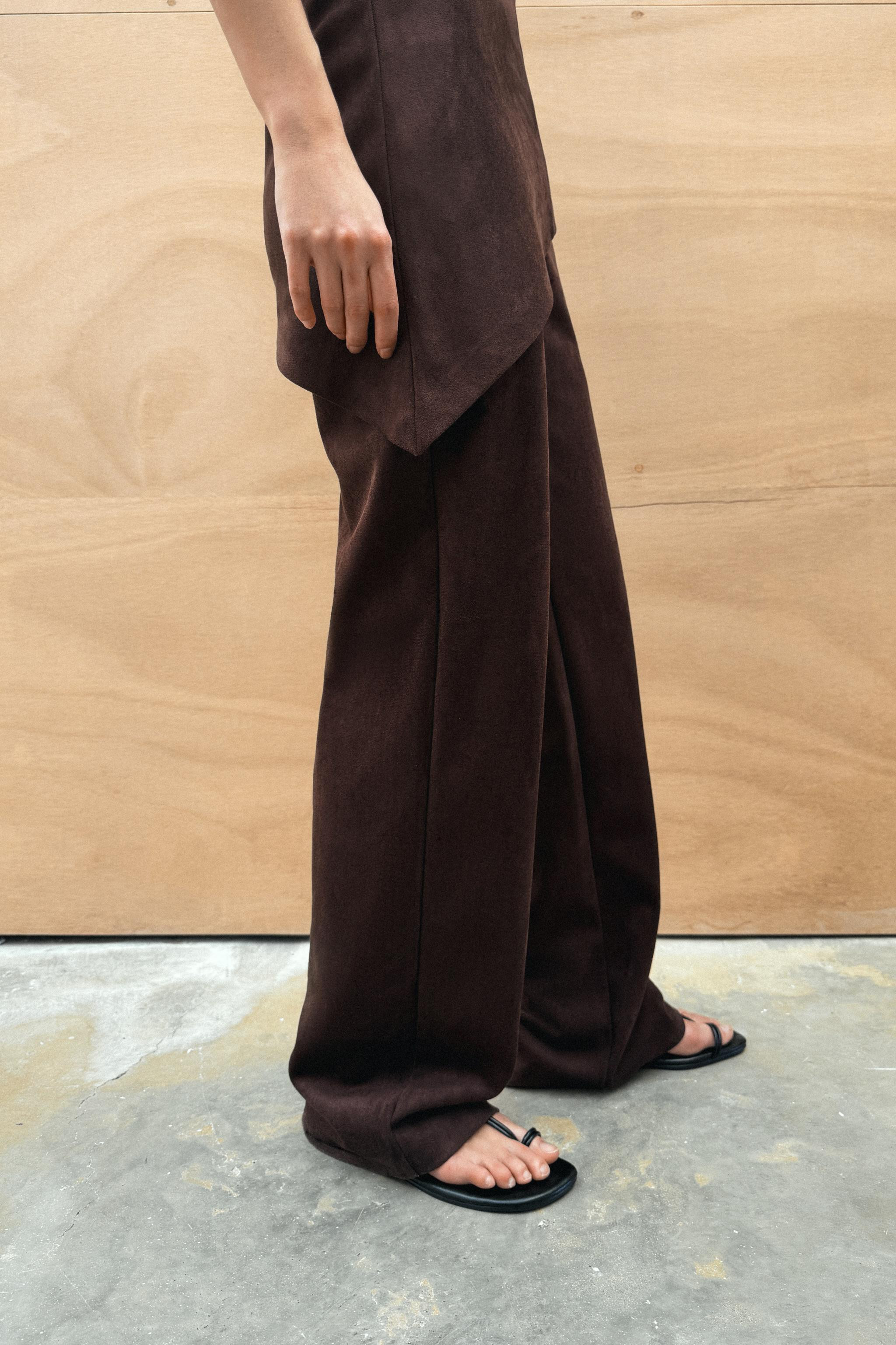 FAUX SUEDE PANTS | Zara US