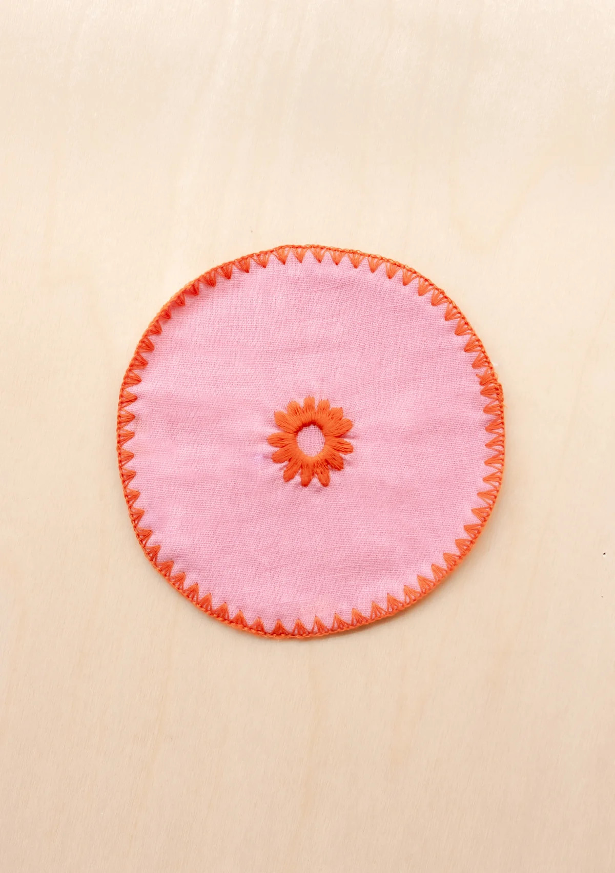 Cotton & Linen Coasters Set of 2 in Pink | The Tartan Blanket Co.