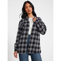 Everyday Check Shirt - Black/White | Very (UK)