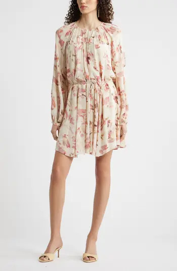 Nordstrom Floral Print Long Sleeve Minidress | Nordstrom | Nordstrom
