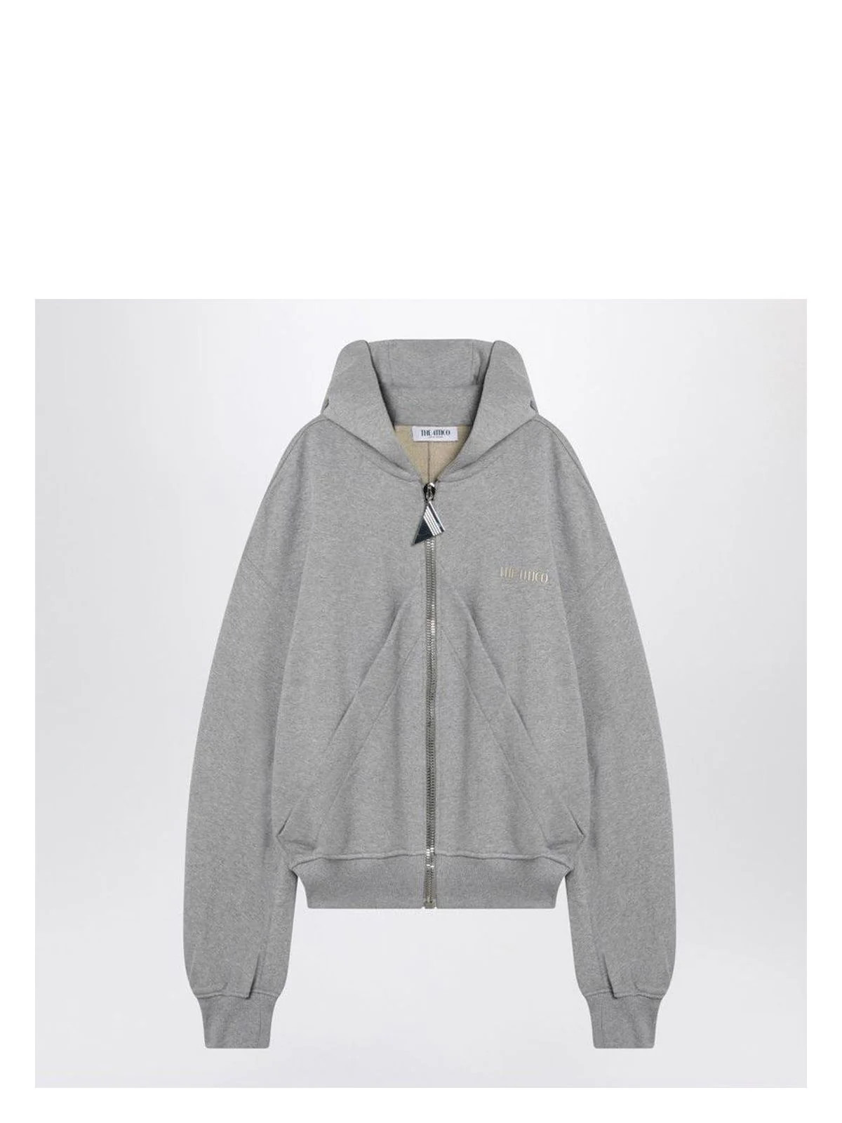 The Attico Women's Gray MÃ©lange/beige Sweatshirt in Grey | Size 42 | 250WCF00015JJF007A | LOZURI