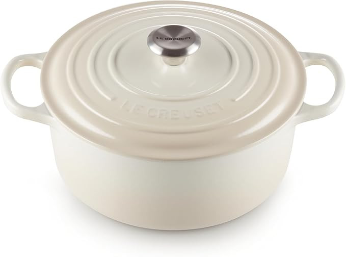 Le Creuset Enameled Cast Iron Signature Round Dutch Oven, 5.5 qt., Meringue | Amazon (US)