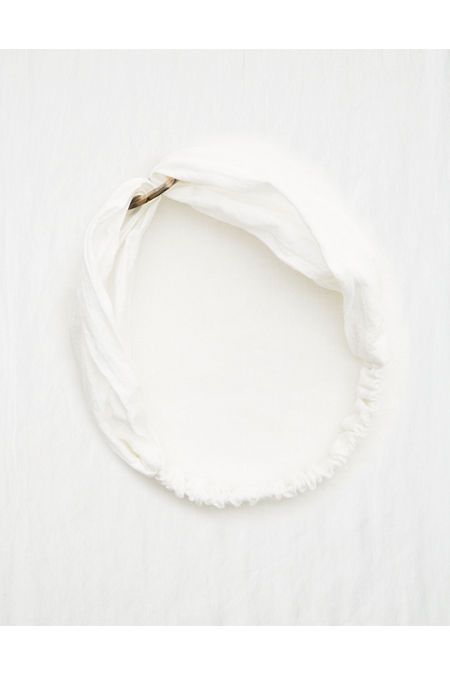 Aerie Ring Headband Women's White One Size | American Eagle Outfitters (US & CA)