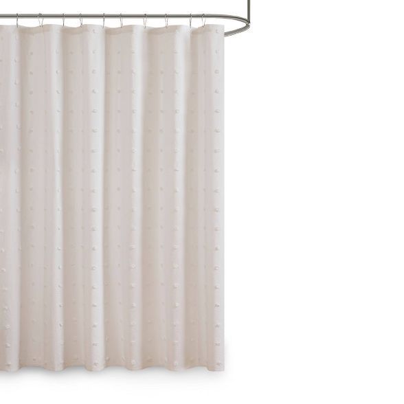 Kay Cotton Pom-Pom Shower Curtain Ivory | Target
