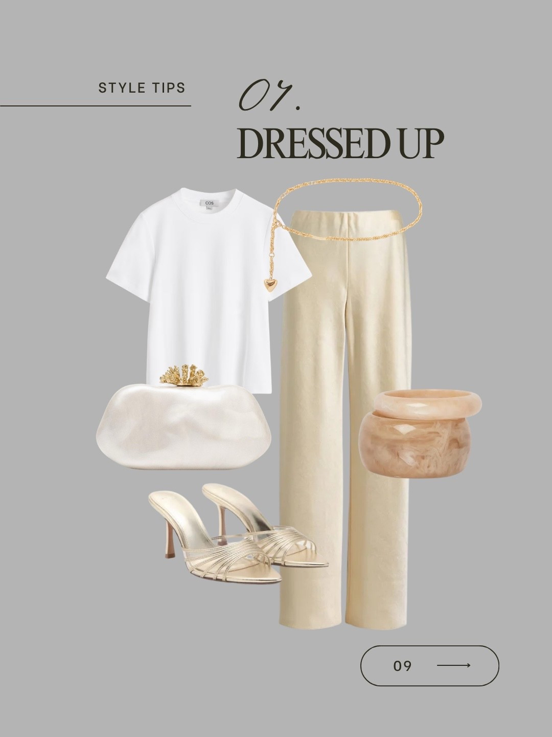 White t-shirt dresses up 

#LTKspring #LTKdatenight #LTKstyletip
